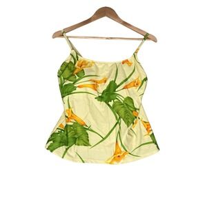 Cherokee 16 Womens Tankini Yellow Floral